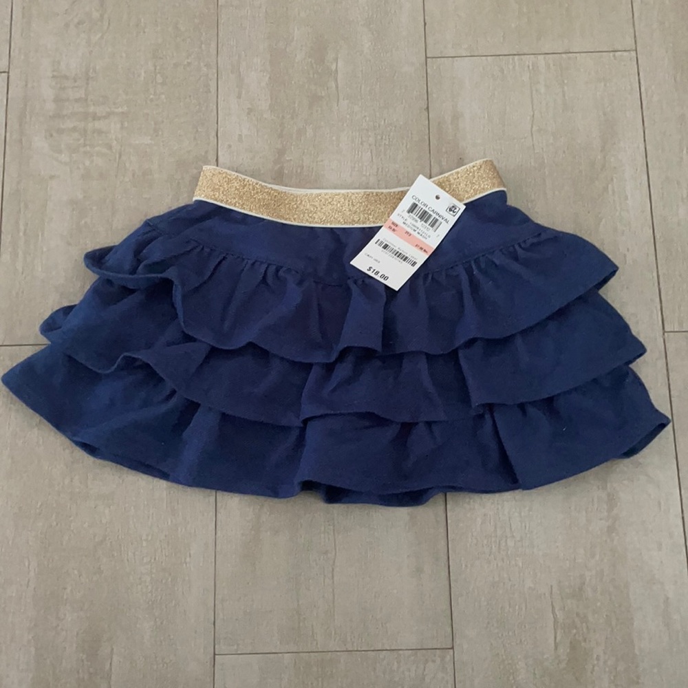 Epic Threads Tiered Skirt with Gold Belt